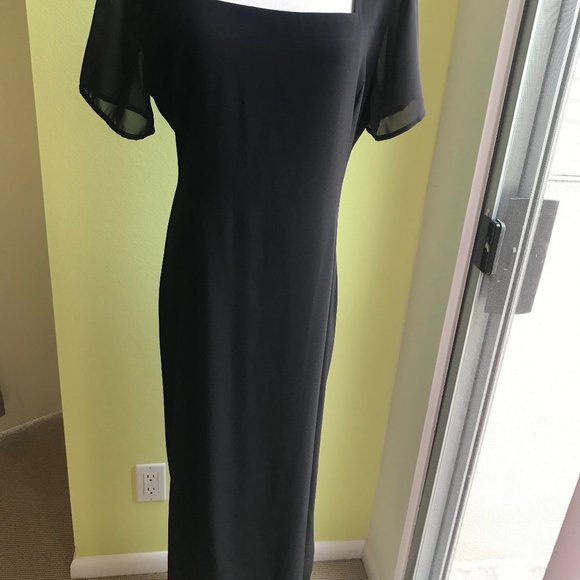 black shift evening dress